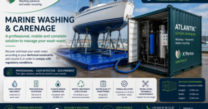 Mobile solutions for washing, recovery, and treatment to ensure compliance with regulations governing the recycling of wash water.