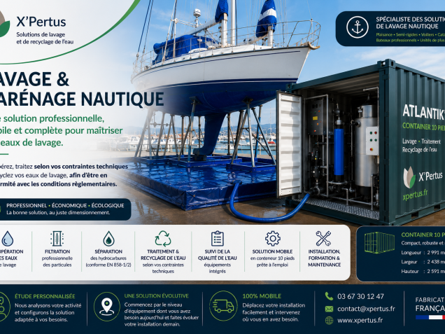 LAVAGE & CARÉNAGE NAUTIQUE Une solution professionnelle, mobile et complète pour maîtriser vos eaux de lavage