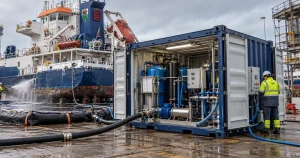 Conteneur de gestion des effluents de carénage dans une cale